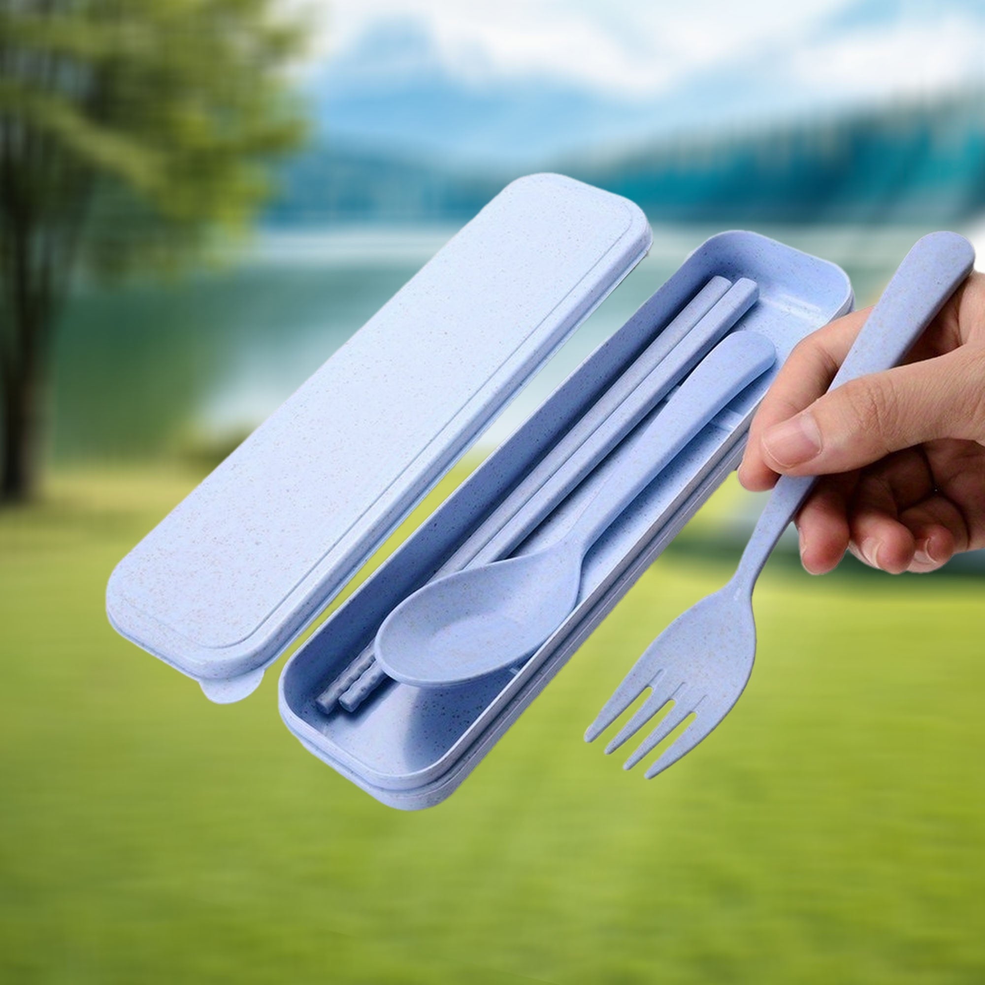 1pc of Portable Tableware Suit, Including Chopsticks, Forks and Spoons