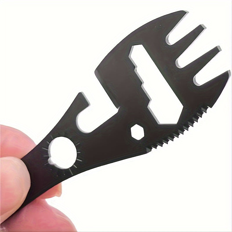 10-in-1 Multifunctional Camping Spork, Stainless Steel Spoon Fork, with Cutter Jar Opener Wrench, for Kitchen Outdoor Hiking Backpacking Accessories, for Restaurant