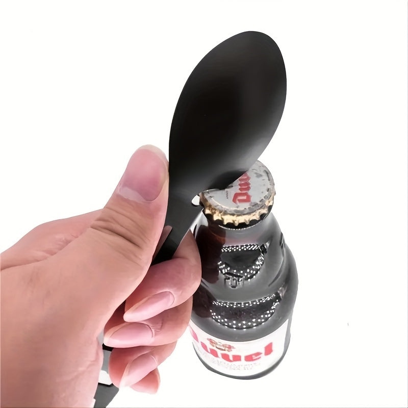 10-in-1 Multifunctional Camping Spork, Stainless Steel Spoon Fork, with Cutter Jar Opener Wrench, for Kitchen Outdoor Hiking Backpacking Accessories, for Restaurant