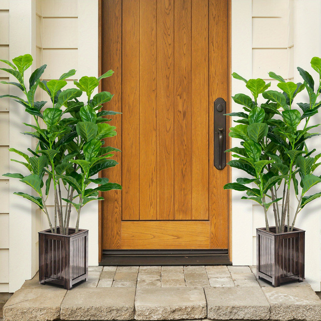 Ensemble de 2 arbres artificiels Lifezeal de 51 pouces pour l'intérieur et l'extérieur