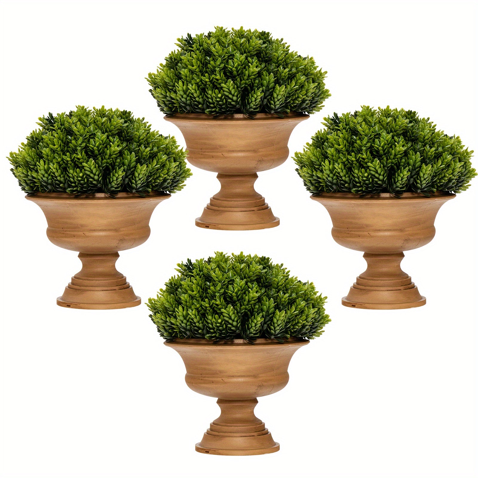 Lifezeal Lot de 4 plantes artificielles en pot - Mini plantes vertes décoratives pour l'intérieur