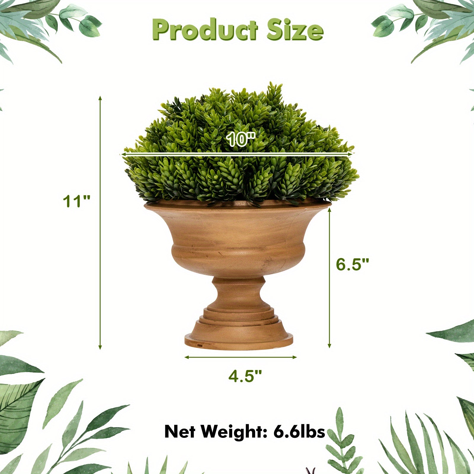 Lifezeal Lot de 4 plantes artificielles en pot - Mini plantes vertes décoratives pour l'intérieur