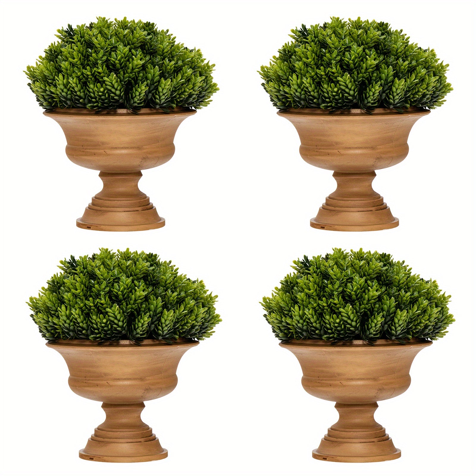 Lifezeal Lot de 4 plantes artificielles en pot - Mini plantes vertes décoratives pour l'intérieur