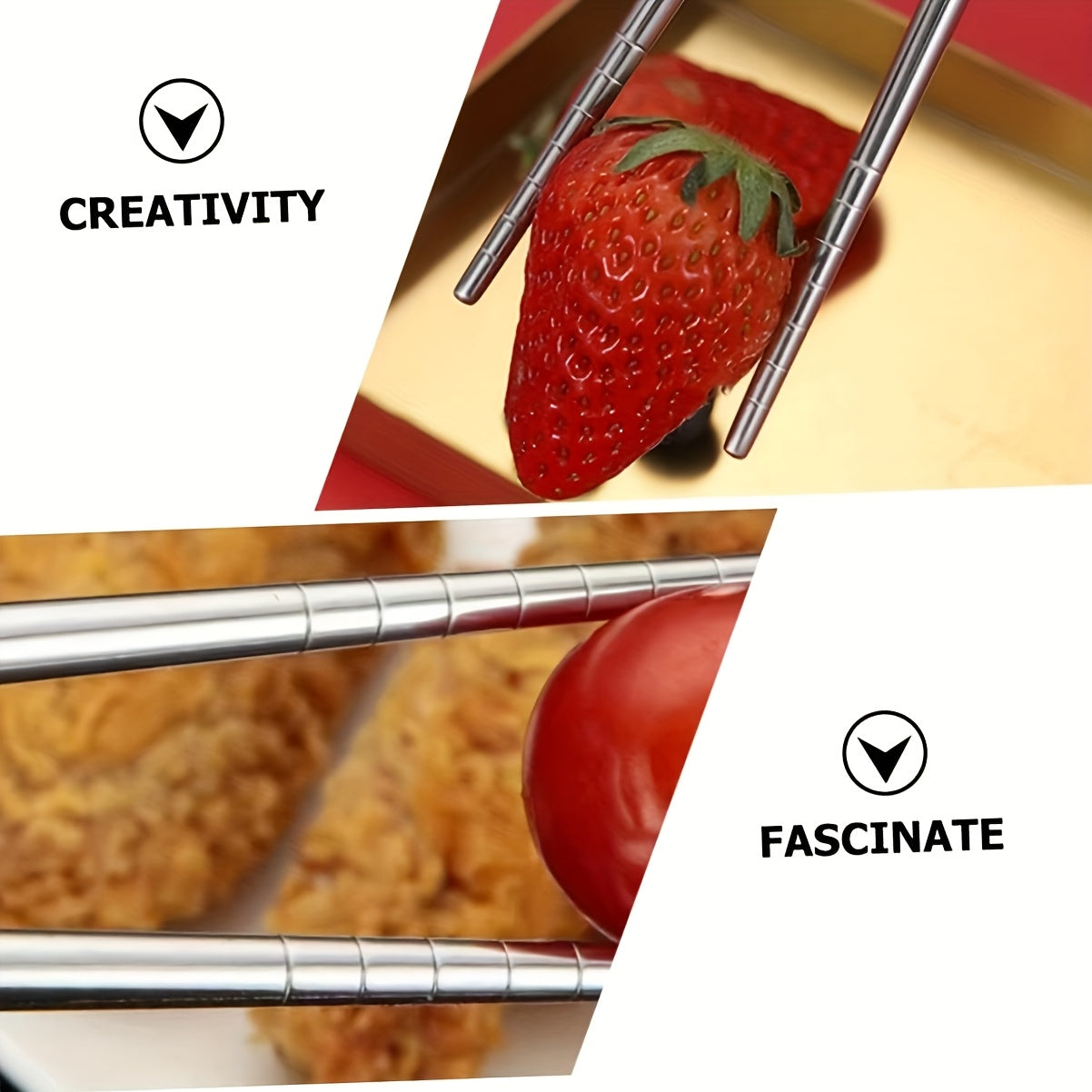 5 Pairs Striped Hollow Stainless Steel Chopsticks, 304 Non-Slip Lightweight Cutlery with 13 Grip Grooves, Reusable, Dishwasher Safe for Home, Restaurants, Parties & Holidays