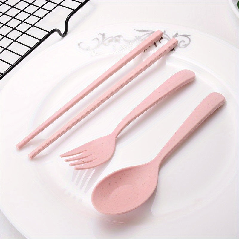 1pc of Portable Tableware Suit, Including Chopsticks, Forks and Spoons
