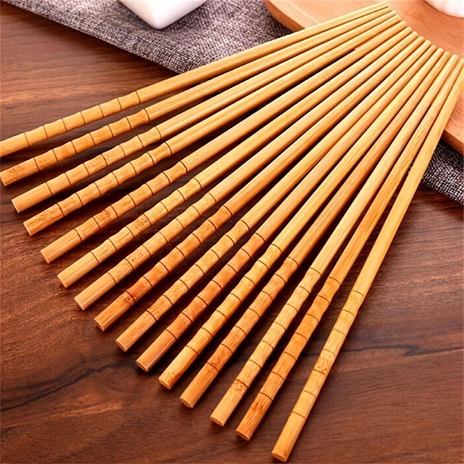10 Pairs of Household Wooden Chopsticks, Reusable