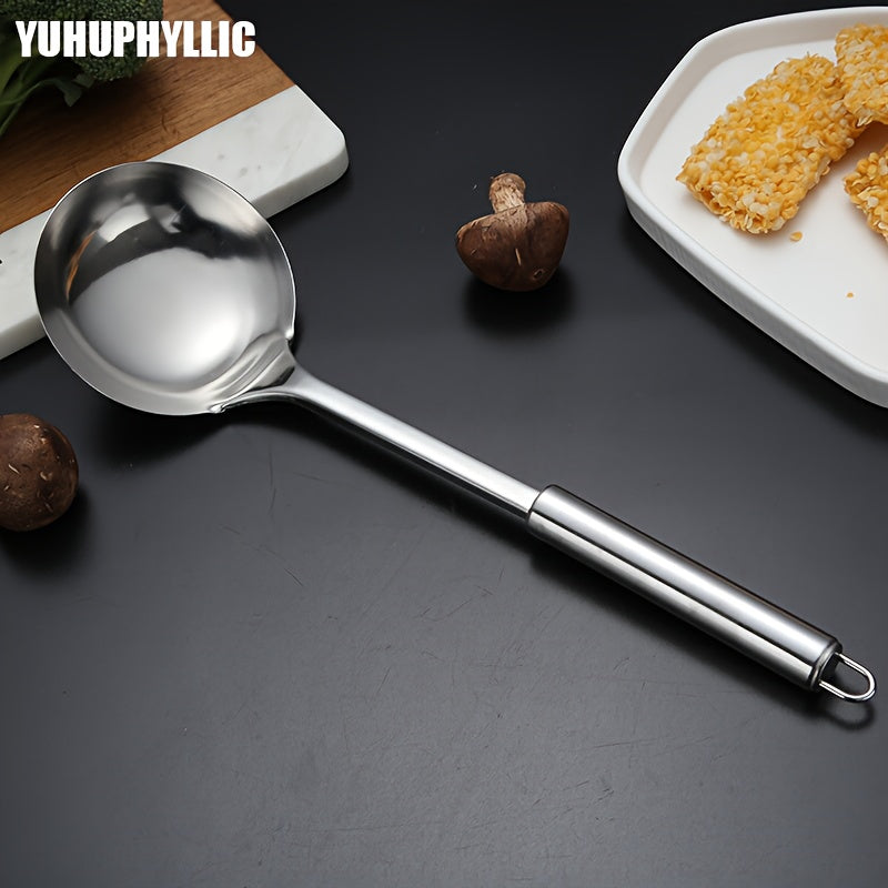 YUHUPHYLLIC Stainless steel kitchen utensils, multi-purpose cooking tools, including soup spoons and spatulas, suitable for home, restaurants, restaurants, home cooks essential cooking tools