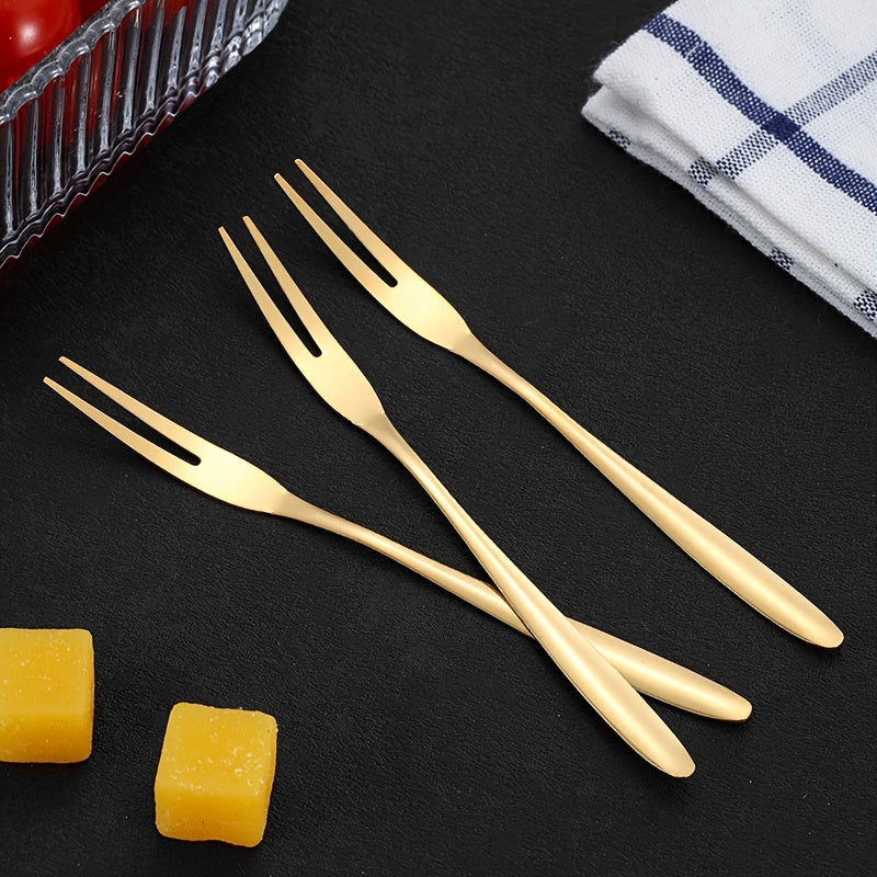 5\u002F6\u002F10pcs Multi-Sized Stainless Steel Fruit Forks