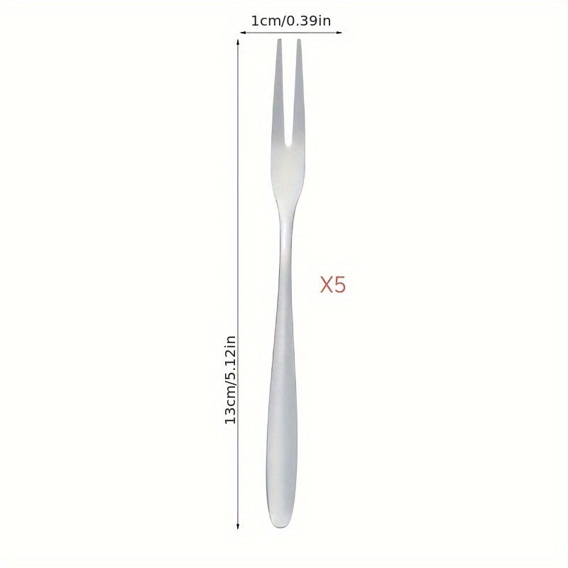 5\u002F6\u002F10pcs Multi-Sized Stainless Steel Fruit Forks