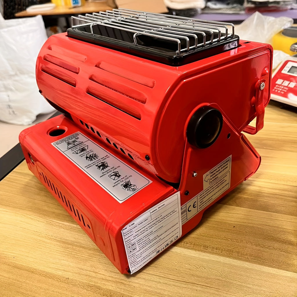 Stay Warm Outdoors with this Portable Dual-Use Liquefied Gas Mini Tent Heater Fireplace!