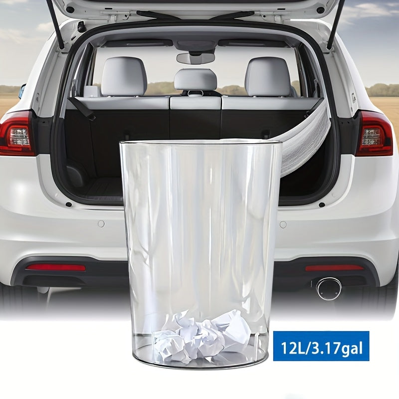 A 3.17gal Minimalist Car Trash Can That Can Also Serve As a Party Ice Bucket Or a Flower Pot. It Has a Large Capacity And Is Suitable for Various Settings Like Home And Office.
