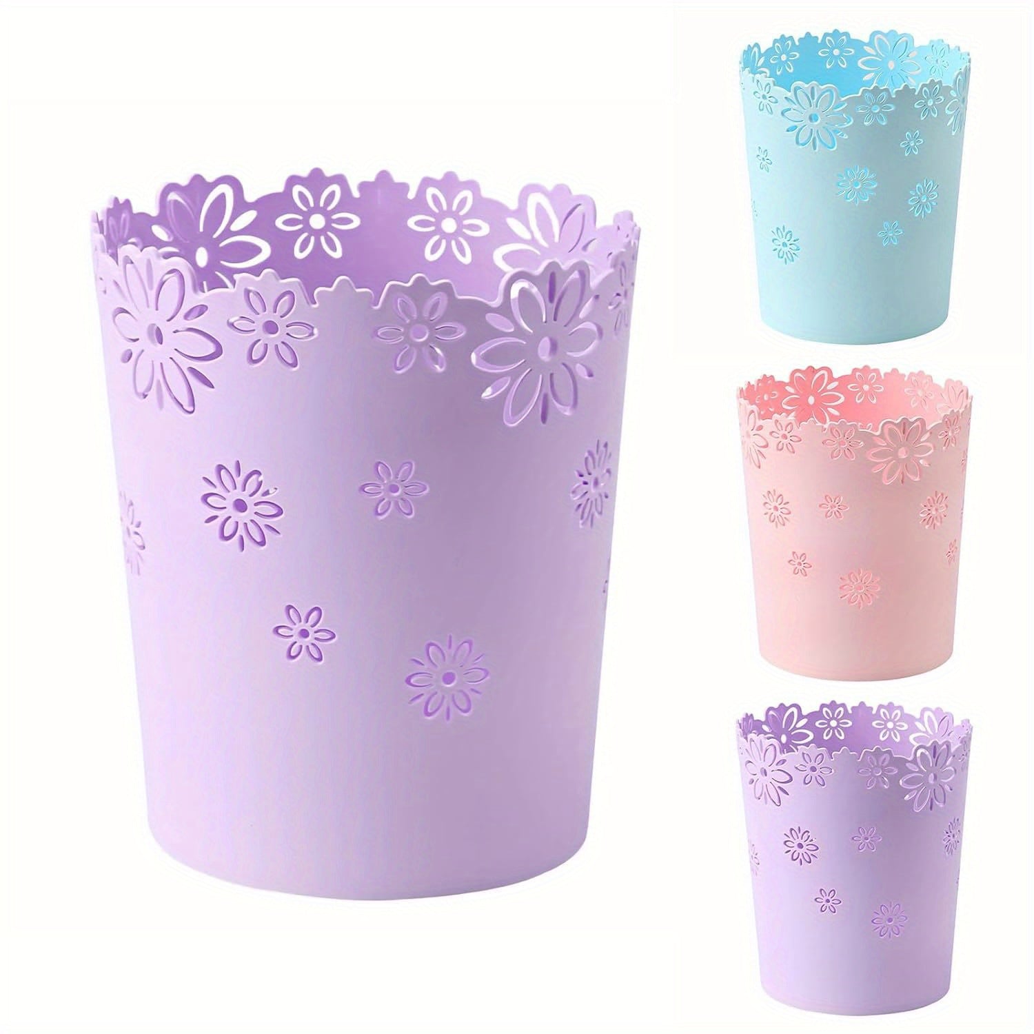 1pc Mini Wastebasket Small Trash can Office Plastic Garbage Can for Bathroom Vanity, Desktop, Office or Rooms